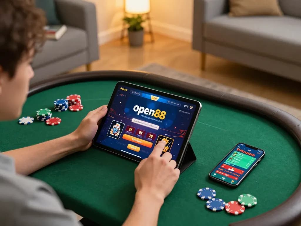 Engaging gameplay on Open88's tablet app for an immersive gambling experience.