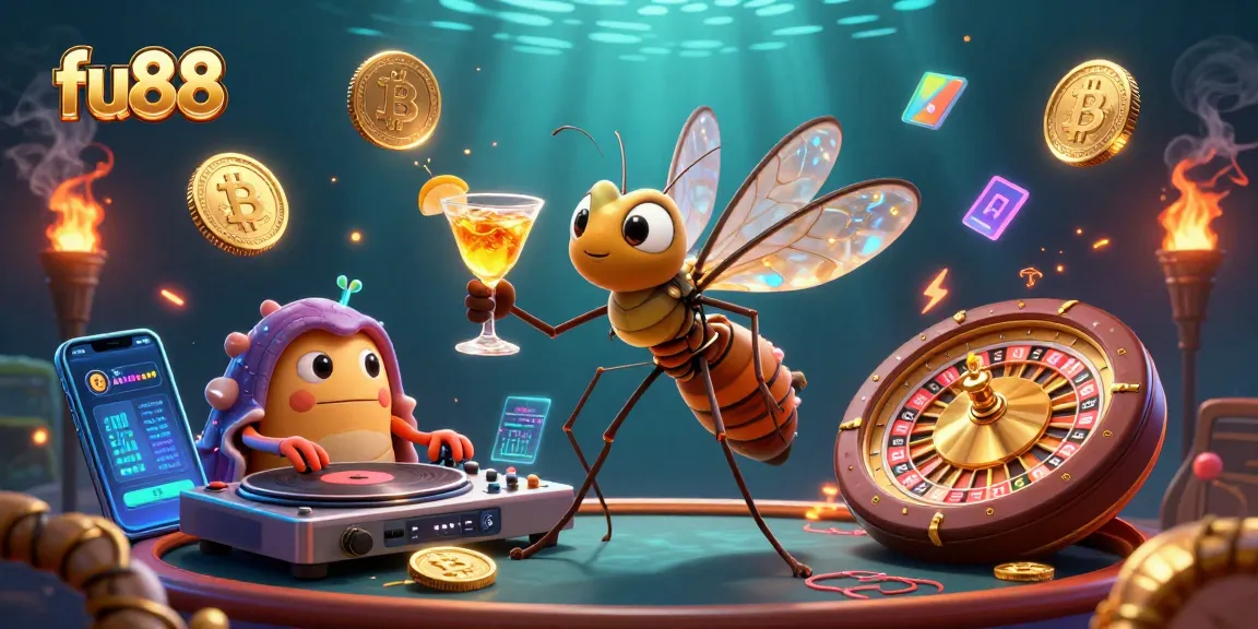 Experience the thrill at fu88 with engaging casino elements like gold cocktails and spinning roulette.
