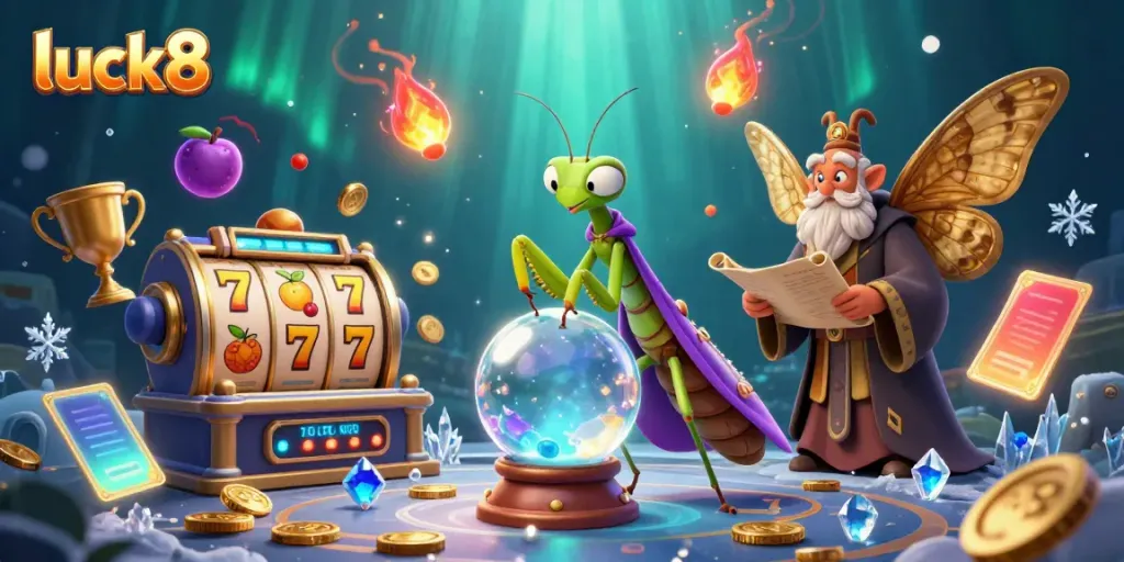 Experience luck8's thrilling casino adventure with lively characters and vibrant gaming elements.