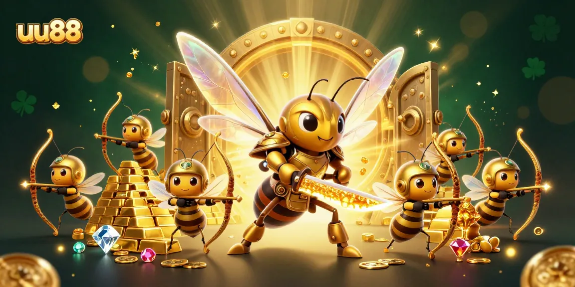 Join the exciting realm of uu88 with vibrant characters and treasures in a stunning 3D casino scene.