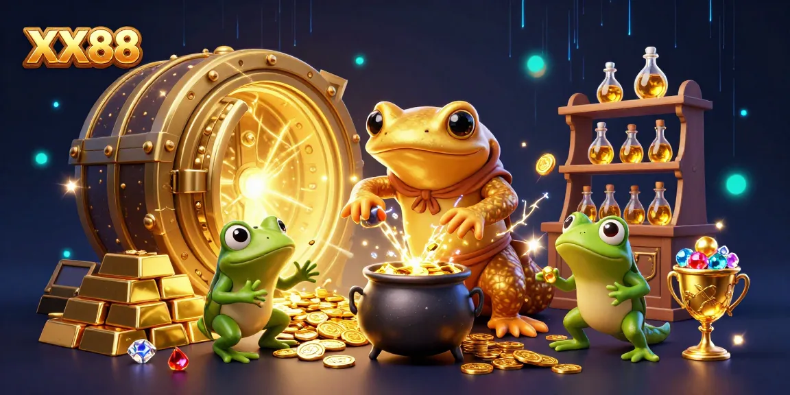 Experience the thrill of XX88 with stunning golden coins and fantasy characters in a vibrant casino