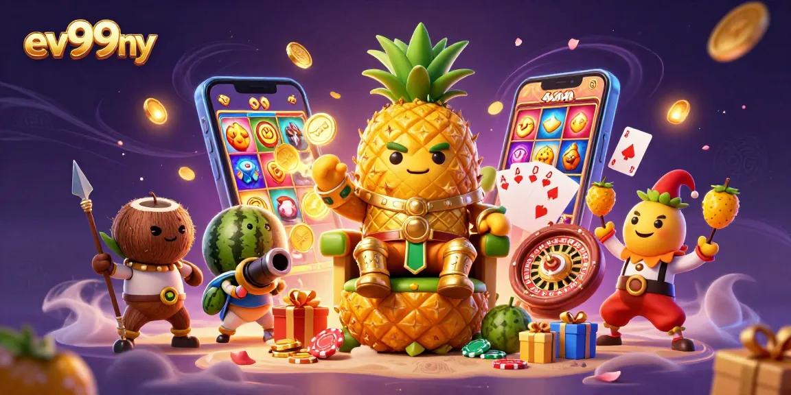 Engage in winning strategies at ev99ny with an illustration of a vibrant casino scene.