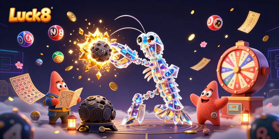 Experience the thrill of Luck8 with a galactic casino adventure featuring energetic characters and dynamic elements.