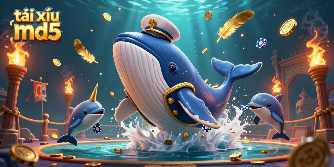 Experience thrilling games with tài xỉu md5 in a vibrant underwater casino scene.