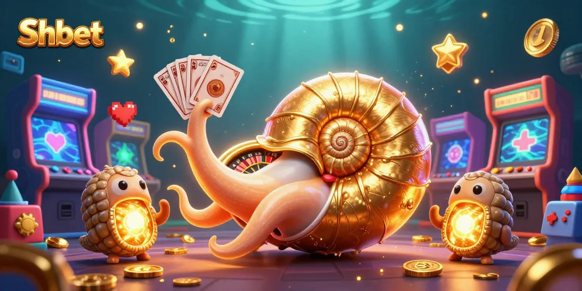 Experience thrilling games with Shbet's vibrant casino elements and dynamic 3D illustration.
