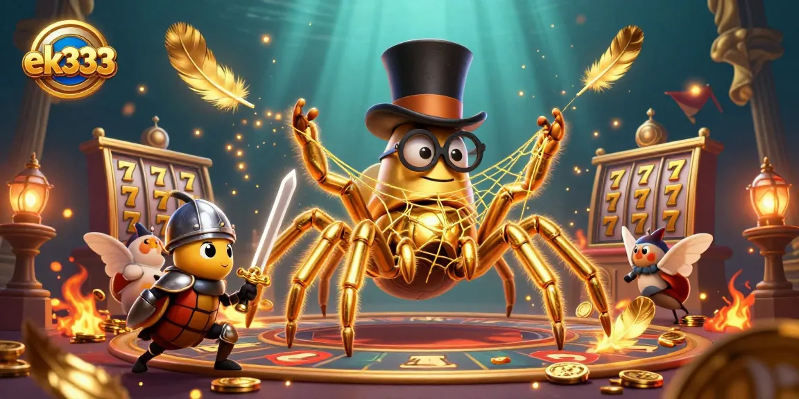 Engage in exhilarating gameplay on ek333's vibrant casino platform featuring a dazzling scene of characters and gaming elements.
