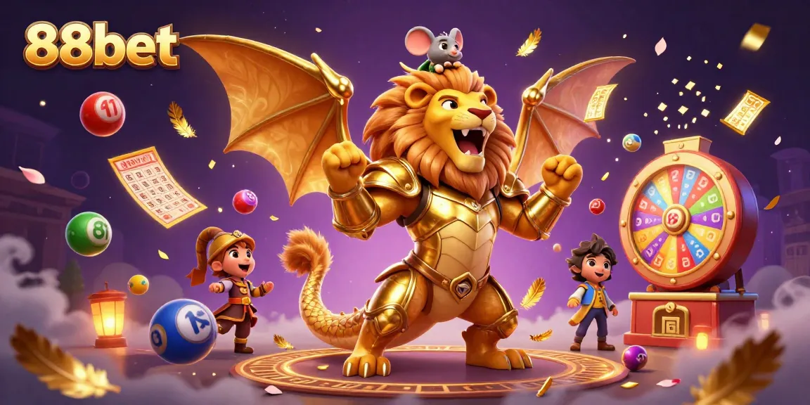 Engage with thrilling gameplay at 88bet featuring an epic lottery scene.